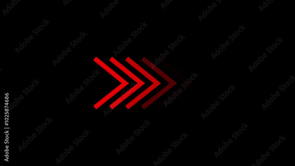 Poster arrow sign. swipe icon video animation. arrow moving bouncing