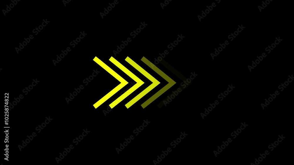 Poster arrow sign. swipe icon video animation. arrow moving bouncing