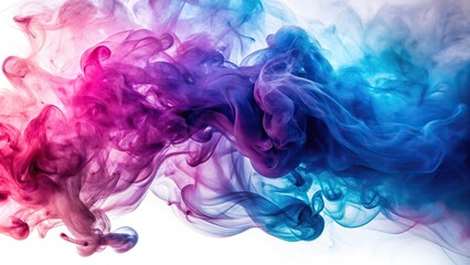 Fototapeta premium Close-Up Swirling Smoke on White Background