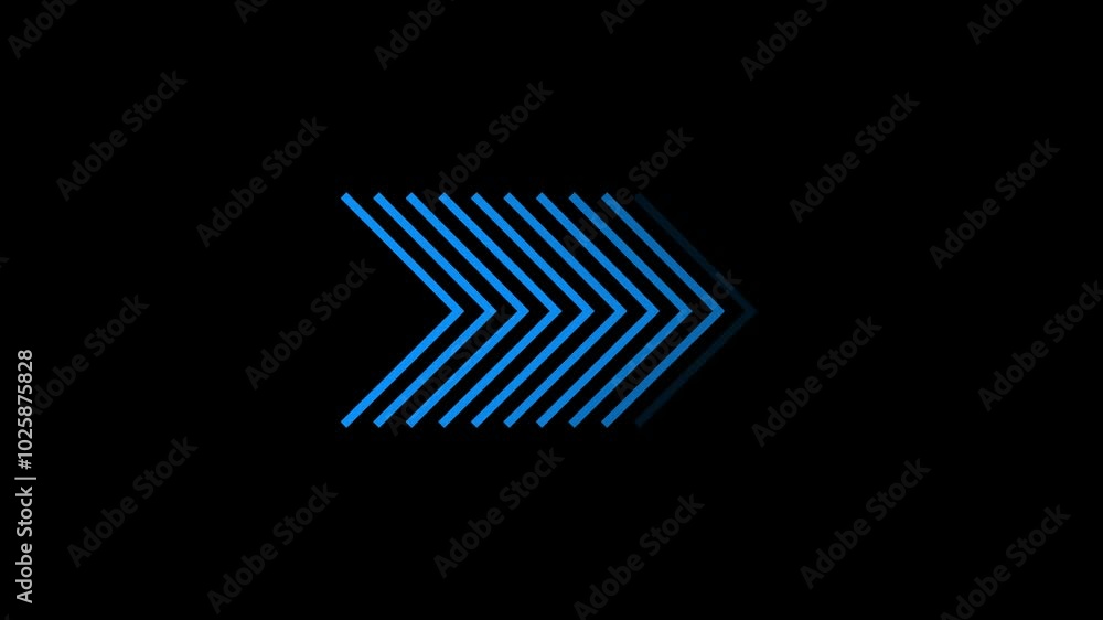 Poster arrow loop animation direction concept.colorful arrow icon concept.