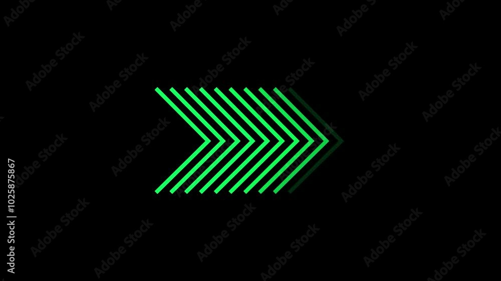 Poster arrow loop animation direction concept.colorful arrow icon concept.