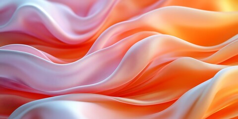 Fototapeta premium Soft, flowing fabric in warm gradient colors.