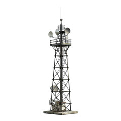 radar tower isolated on white