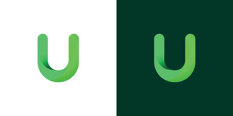 Letter U logo design template © ubaid