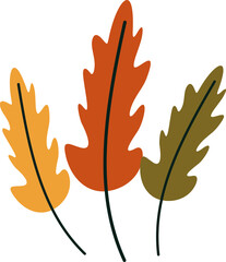 Obraz premium Autumn Leaves Theme Style Design Vector Element