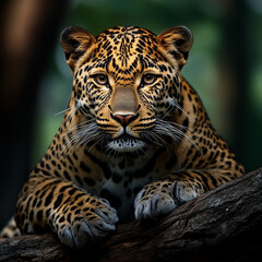 Naklejka premium portrait of a leopard