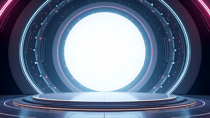 Empty stage with blank space