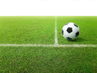 Soccer ball on green grass field
