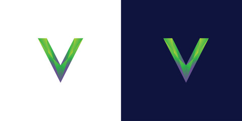 V Alphabet icon logo. Premium Business logo