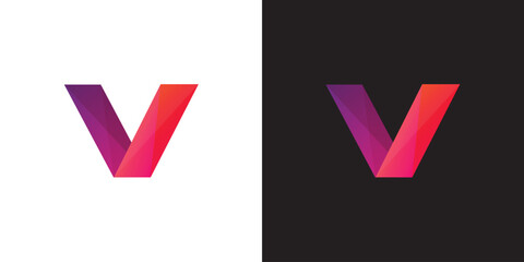 V initial based Alphabet icon logo. Premium Business logo