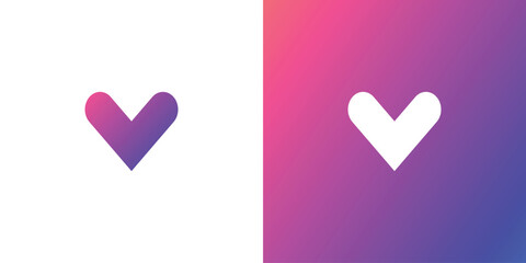 heart v logo and arrow