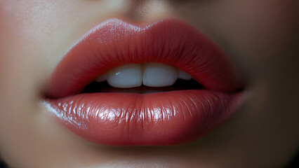 Obraz premium Close up of woman lips
