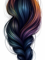 Woman hair style on white background