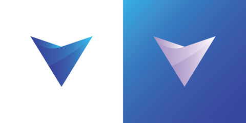 Gradient logo template with abstract shape