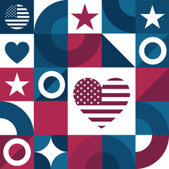 Obraz premium November is Military Family Appreciation Month. Seamless geometric pattern. Template for background, banner, card, poster. Vector EPS10 illustration.