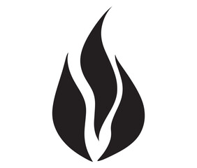 Illustration of a fire, Flame fire icon, Fire flames silhouette vector