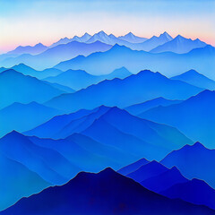 Naklejka premium abstract background from mountains in the morning