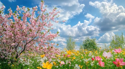 Obraz premium Blooming Springtime Meadow
