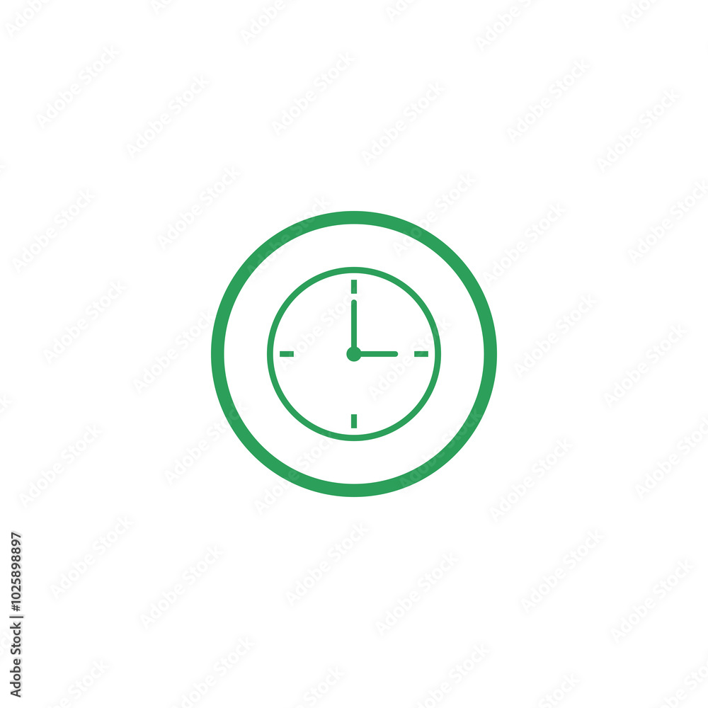 Poster clock logo icon. watch object icon isolated on transparent background