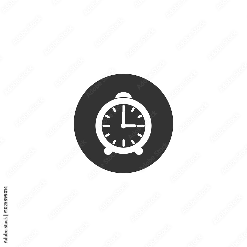 Poster clock alarm circle icon isolated on transparent background