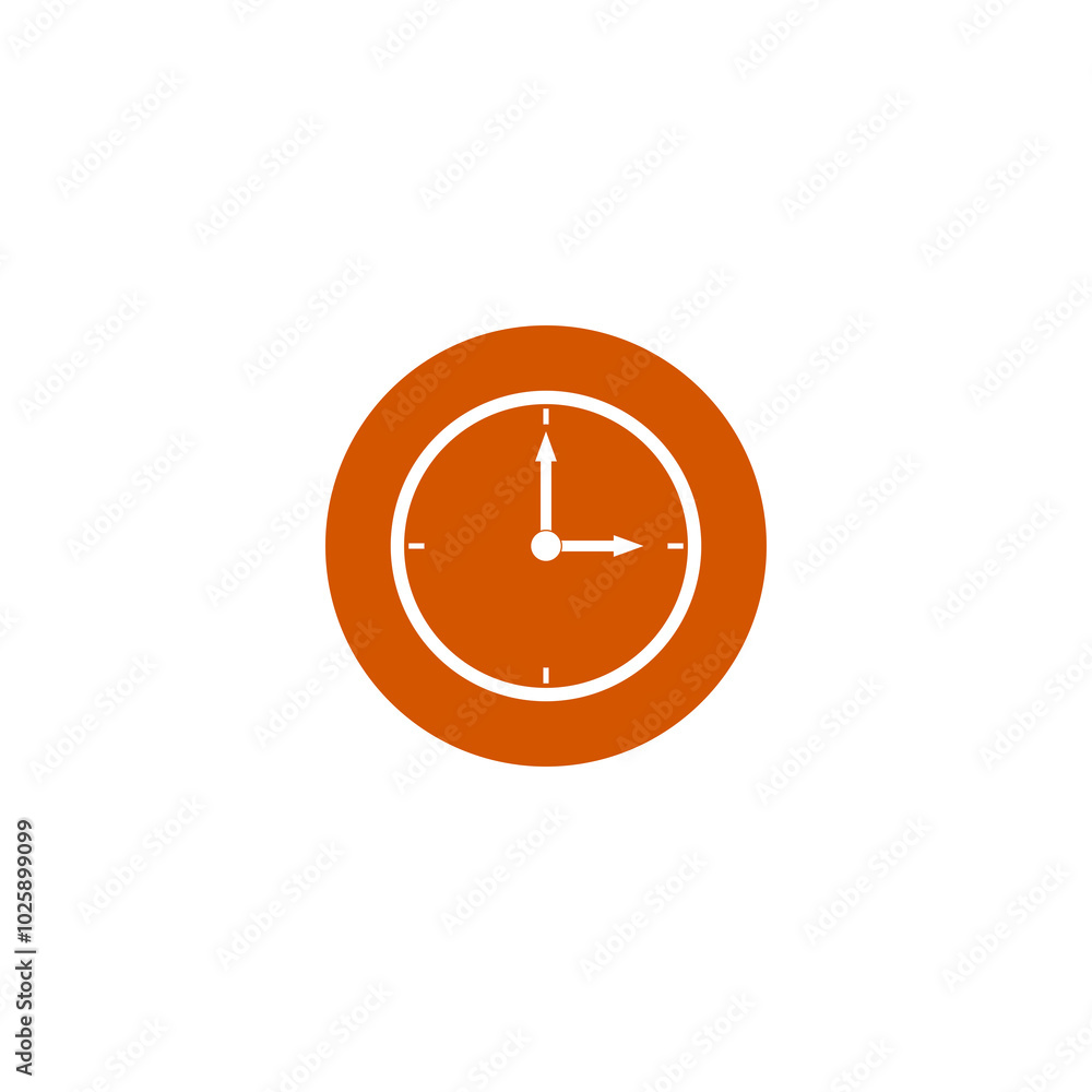 Poster clock alarm circle icon isolated on transparent background