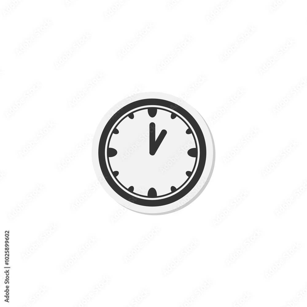 Poster clock sticker icon isolated on transparent background