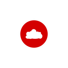 Cloud circle icon isolated on transparent background