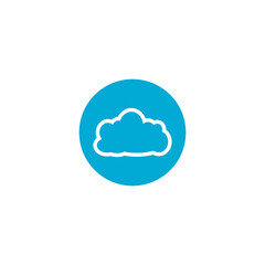 Cloud circle icon isolated on transparent background