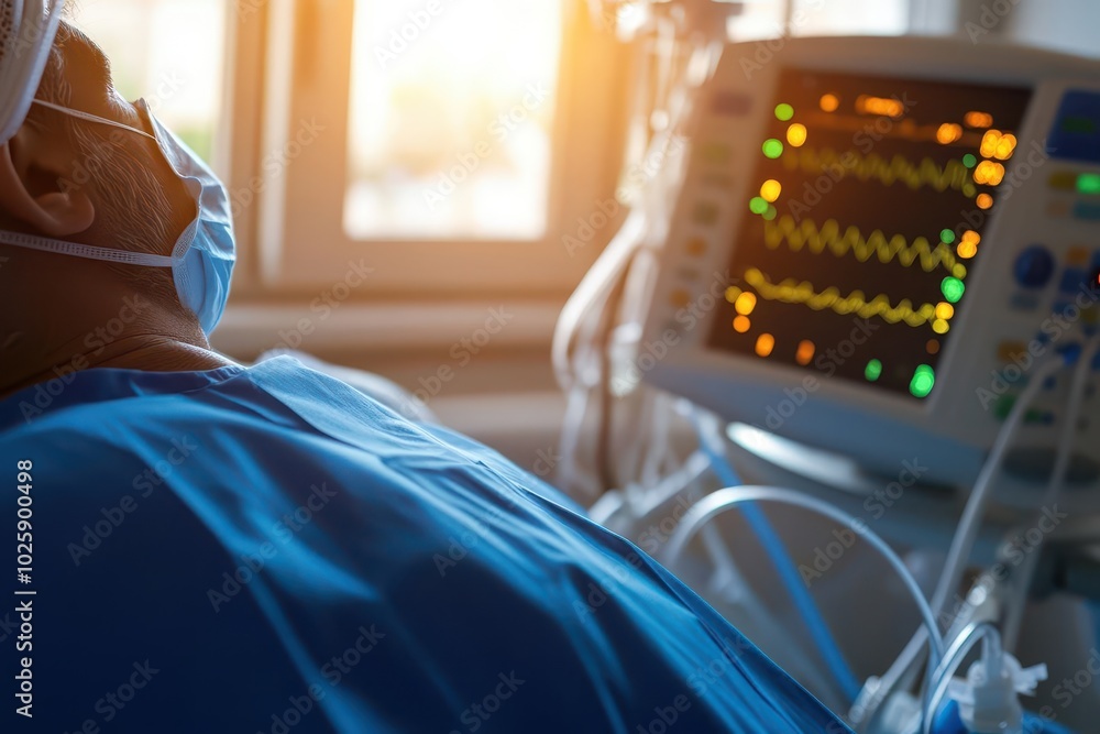 Aufkleber side view of advanced life support machines with visible screens
