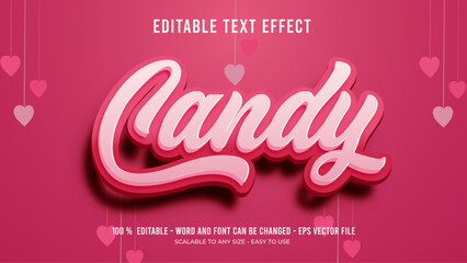 candy editable text effect