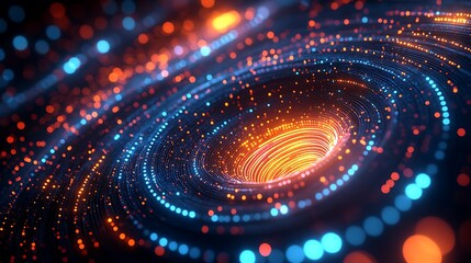 Obraz premium Abstract swirling patterns of light and color.