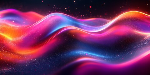 Fototapeta premium Abstract waves of vibrant colors and light.