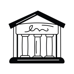 A front view of a museum or art gallery building