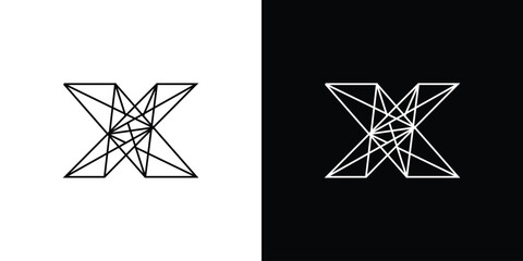 x geometric logo design