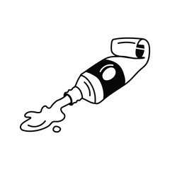 Paint tube symbolizing the artist�s tools in creative expression