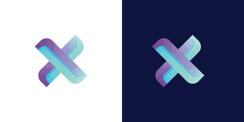 Fototapeta premium x logo icon