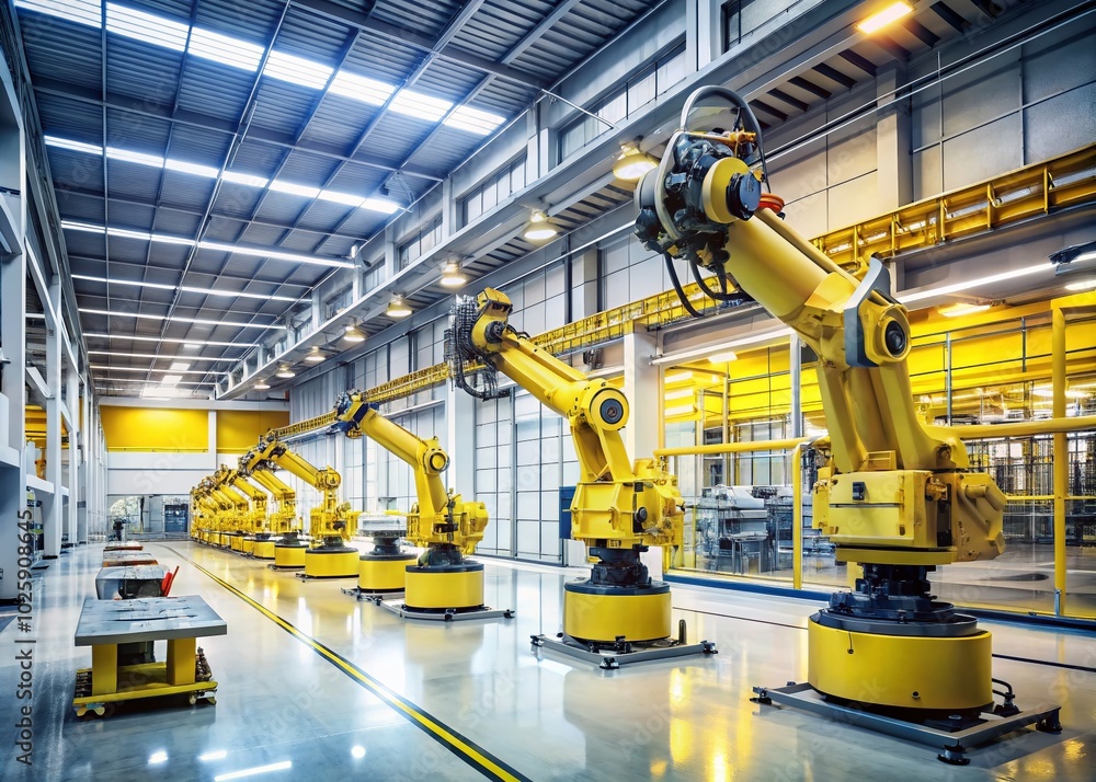 Poster advanced robotics in a yellow factory: automation and innovation