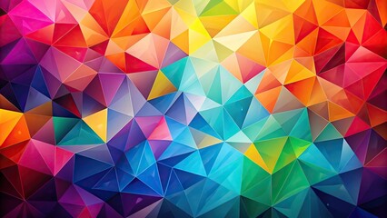 Colorful abstract background with geometric shapes and triangles