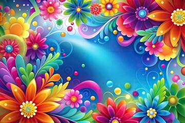 Fototapeta premium Colorful abstract floral shape background