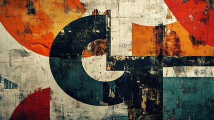 Bold Typography Design on Aged Paper with Rich Textures
