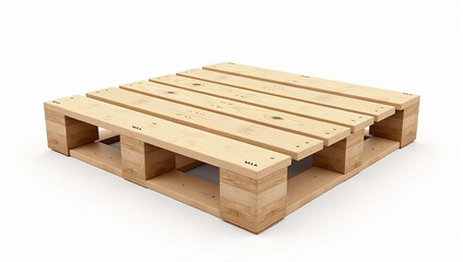wooden pallet cutout isolated on white background product photography