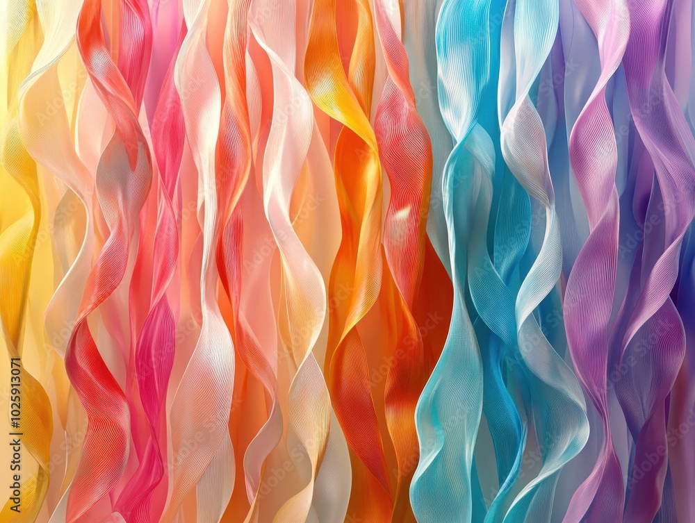 Poster abstract wavy colorful fabric texture background - vibrant design for art and design projects.