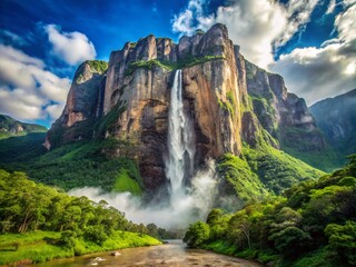 Angel Falls Location in Venezuela - Minimalist Landscape Photography