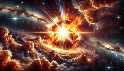 The explosion of stars.