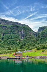 Gudvangen is a village in Aurland Municipality in Vestland county, Norway.