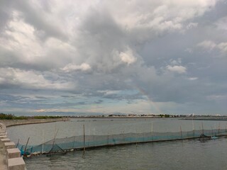 Malabon dike on a rainy October afternoon