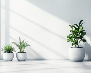 Fototapeta premium Minimalist indoor plants for a tranquil lifestyle
