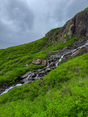 Búðareyrarfoss Waterfall in Seydisfjordur, Iceland 