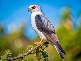 Obraz premium Blackshouldered Kite in Natural Habitat - Stunning Wildlife Photography