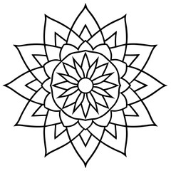 mandala art vector illustration line art